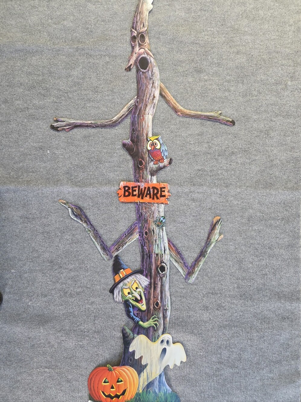Vintage Beistle Halloween 6 Ft Joined Haunted Tree Witch 1993